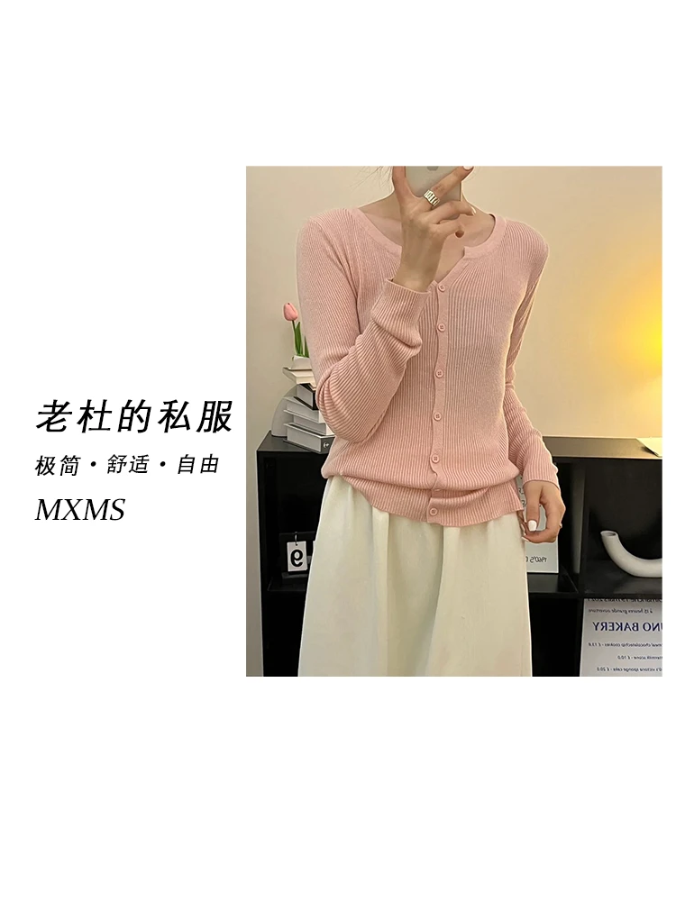 （麦欢尼）25125-“极简穿搭”韩系百搭休闲时尚针织开衫外套
