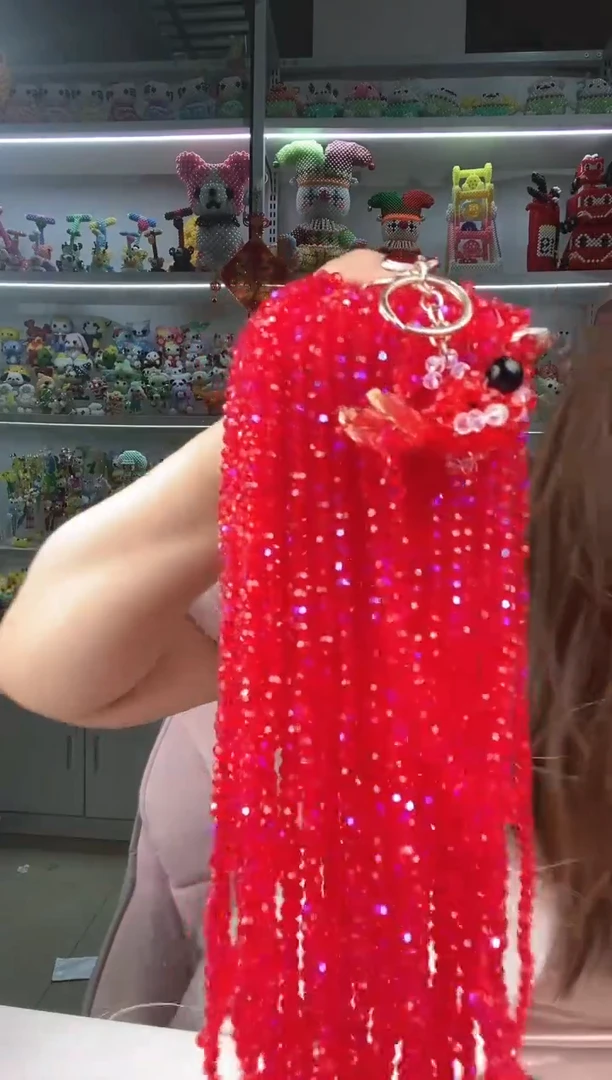 玻璃1046六里水晶大眼鱼材料包1套大红