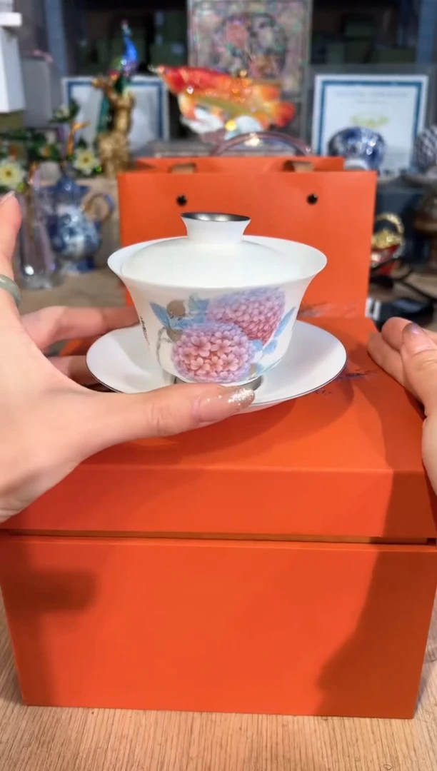 【闪购商品】杯109宫礼绣球花三才