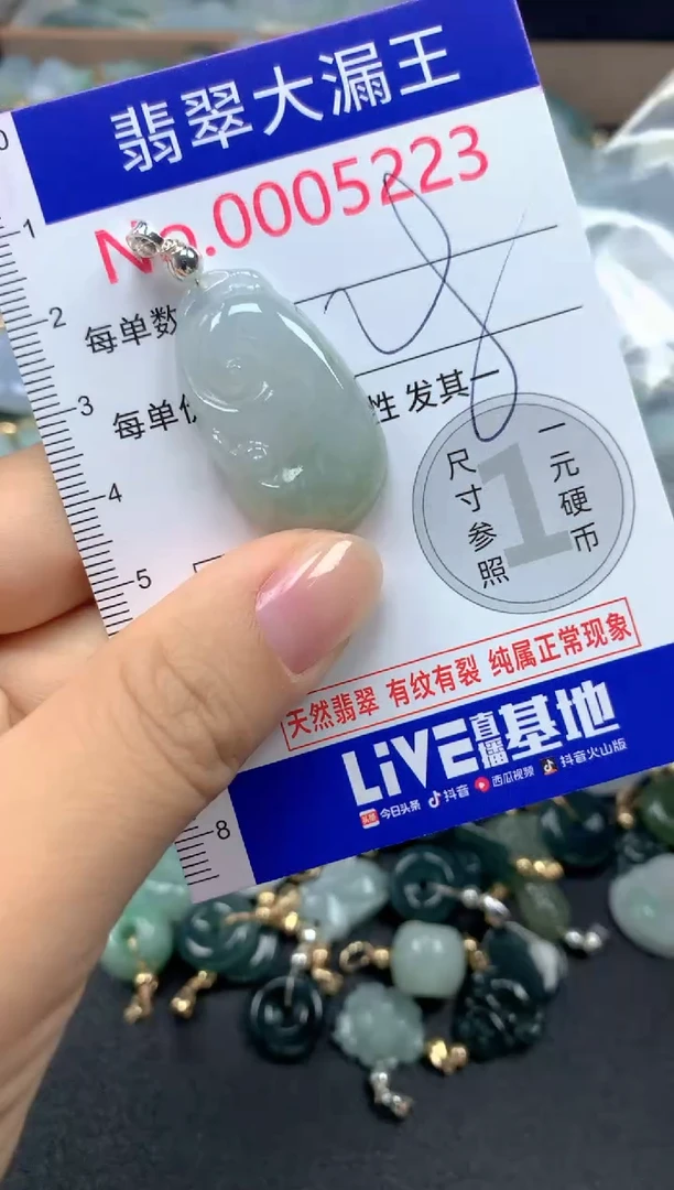 翡翠未镶嵌吊坠(不含链)5223