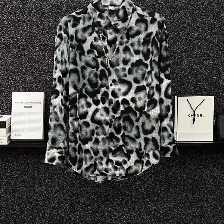 2006 衣长前70 衣长后76 时尚气质豹纹衬衣 【纯衣】