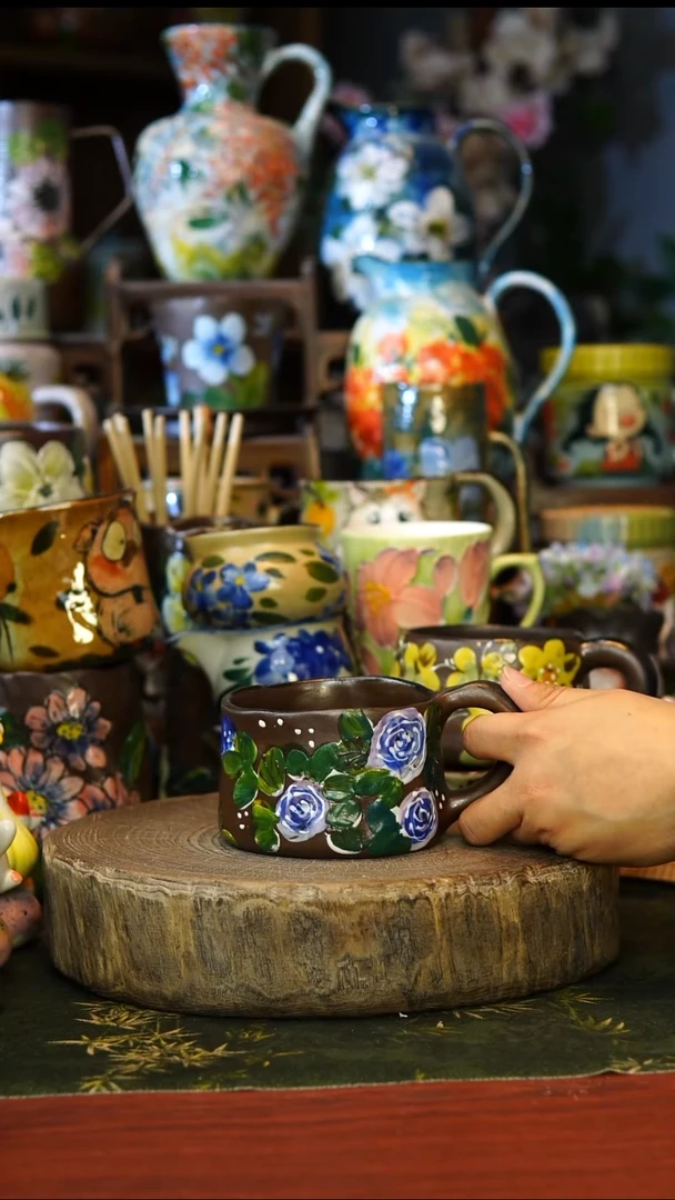 陶瓷35景德镇手工手绘釉下彩