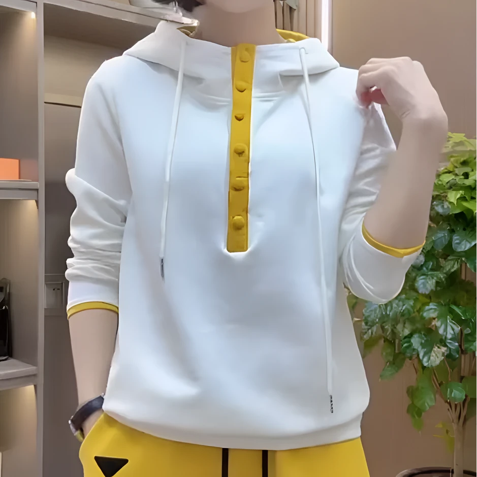 2025新款休闲帽子打底上衣卫衣百搭时尚网红运动显瘦春秋女士