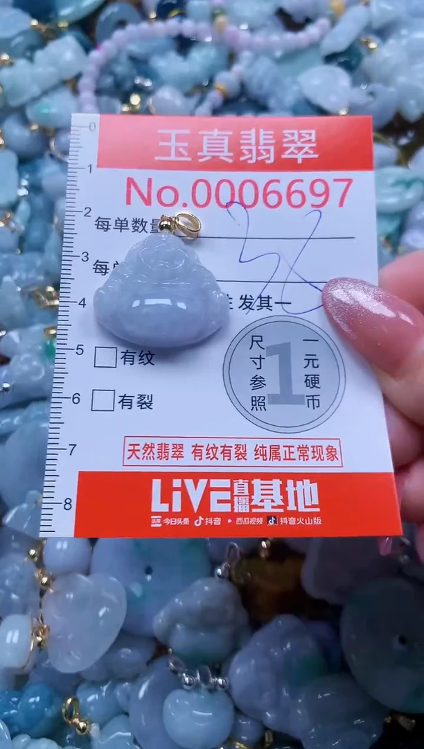 翡翠未镶嵌吊坠(不含链)6697