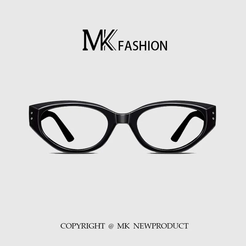 MK/明库美拉德新款猫眼眼镜框女近时尚百搭修颜素颜窄框镜架