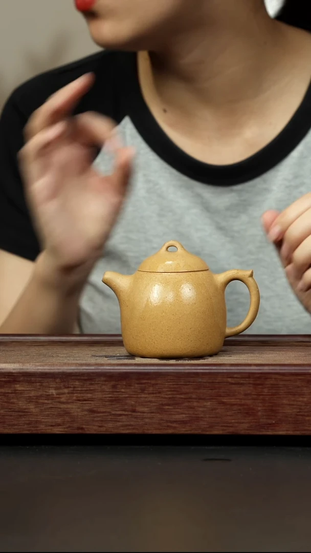 紫砂茶壶手磨黄金段 秦权