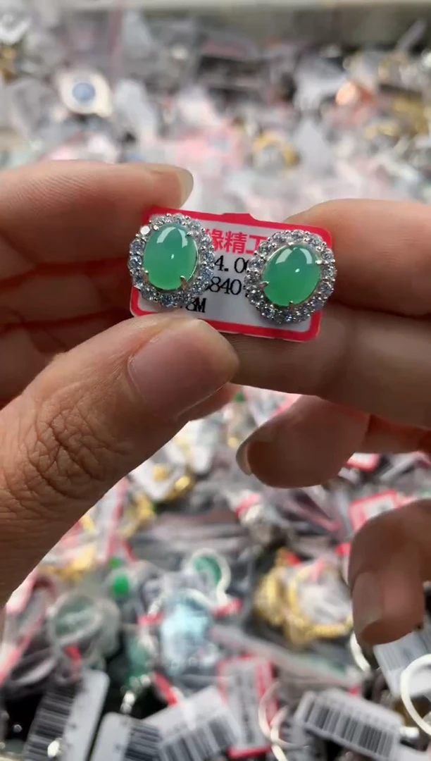 银S925镶嵌戒指翡翠888                  9
