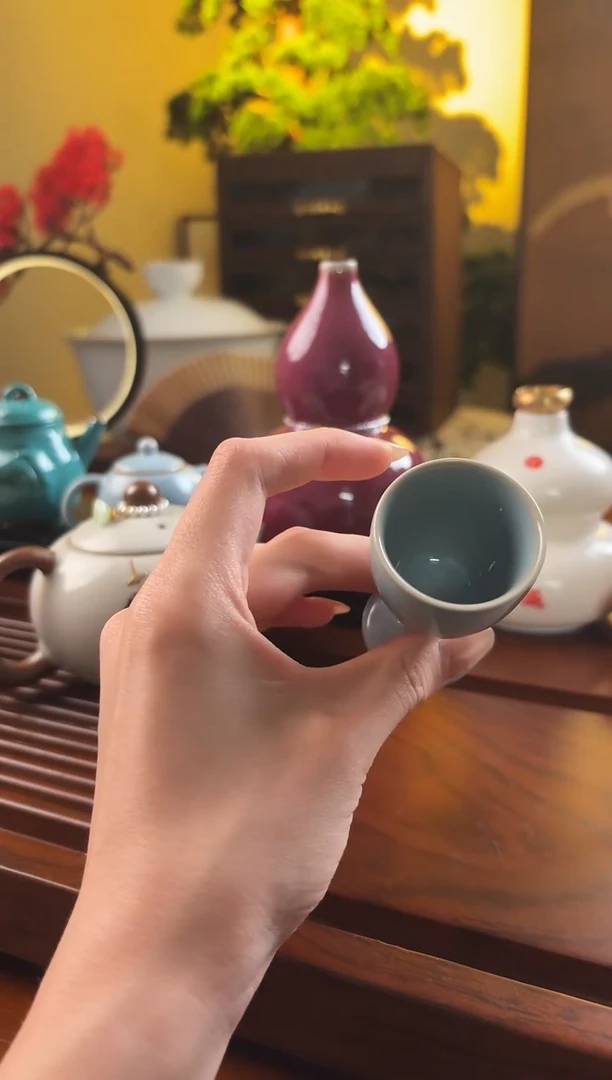 天青高脚杯   FL479