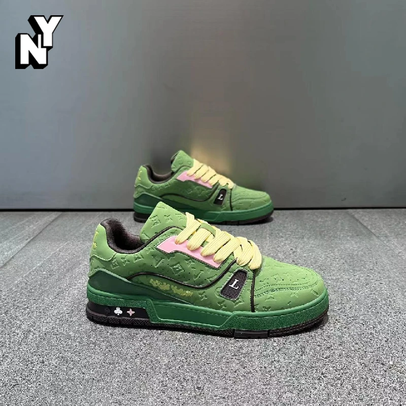 潮流百搭个性小众板鞋男士2025春秋新款轻便厚底欧货时尚休闲鞋