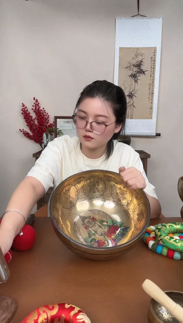 O**Y唐卡彩绘黄财神 26cm