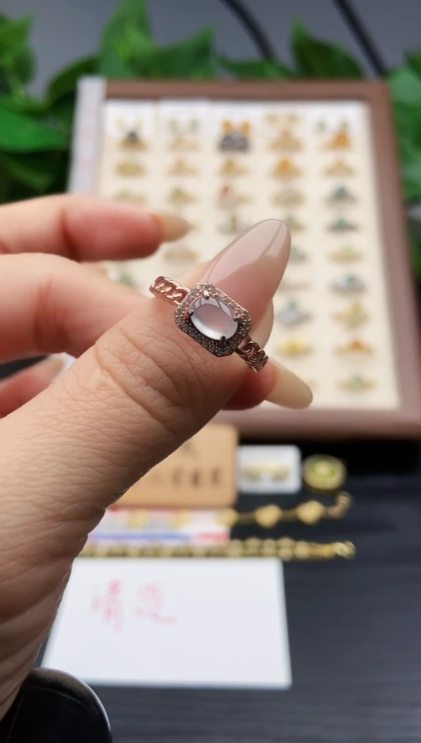 银S925镶嵌戒指翡翠12