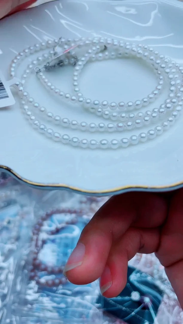 淡水珍珠银S925镶嵌项链项链多样性发其一