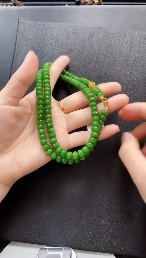 和田玉18K金镶嵌项链多样性发一