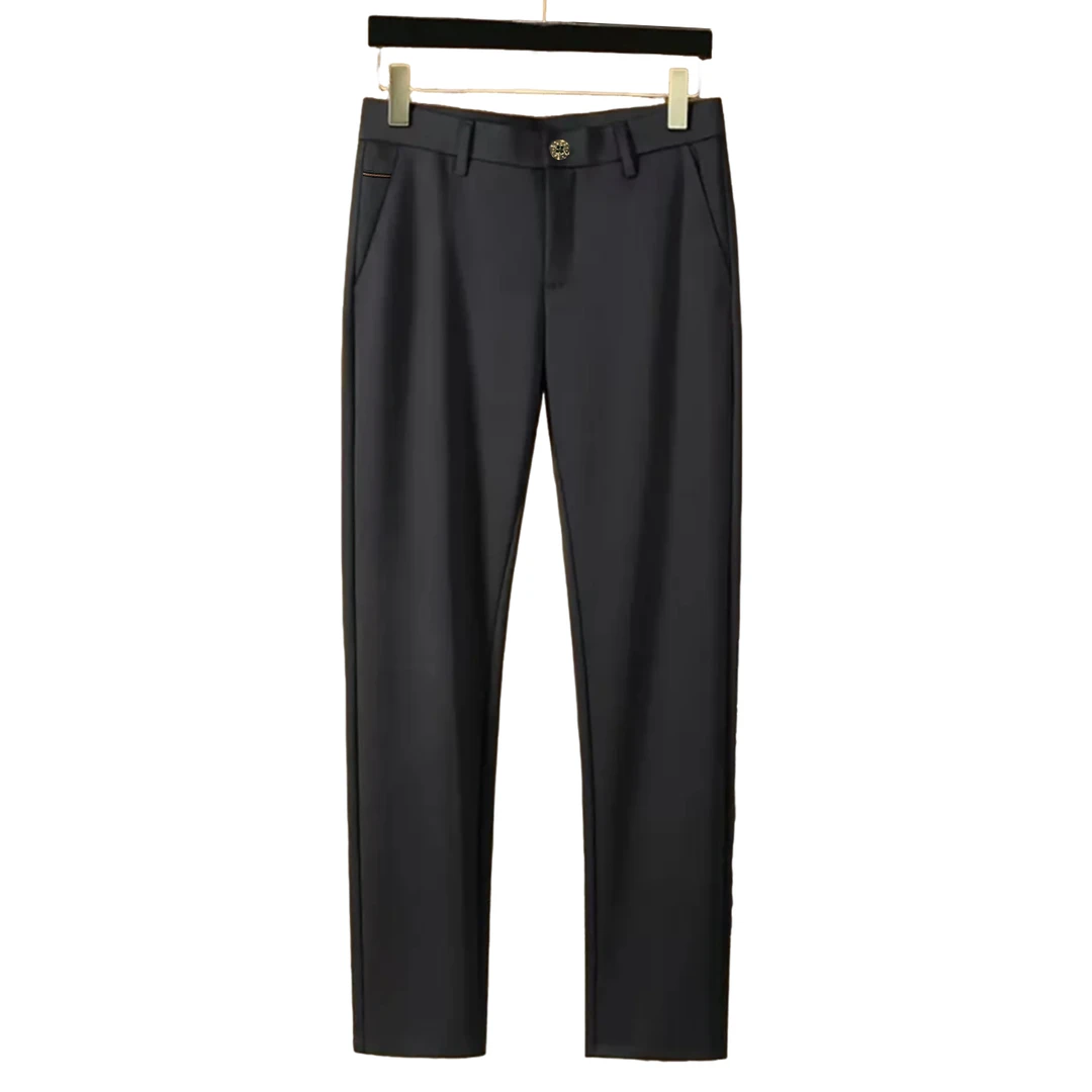 TONNY LEFFU 秋冬季男士纯色百搭商务休闲九分裤（25131）