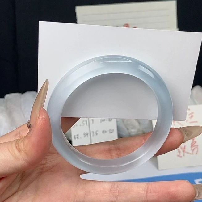 冰冰蓝手镯  58圈口  高贵冰透显白