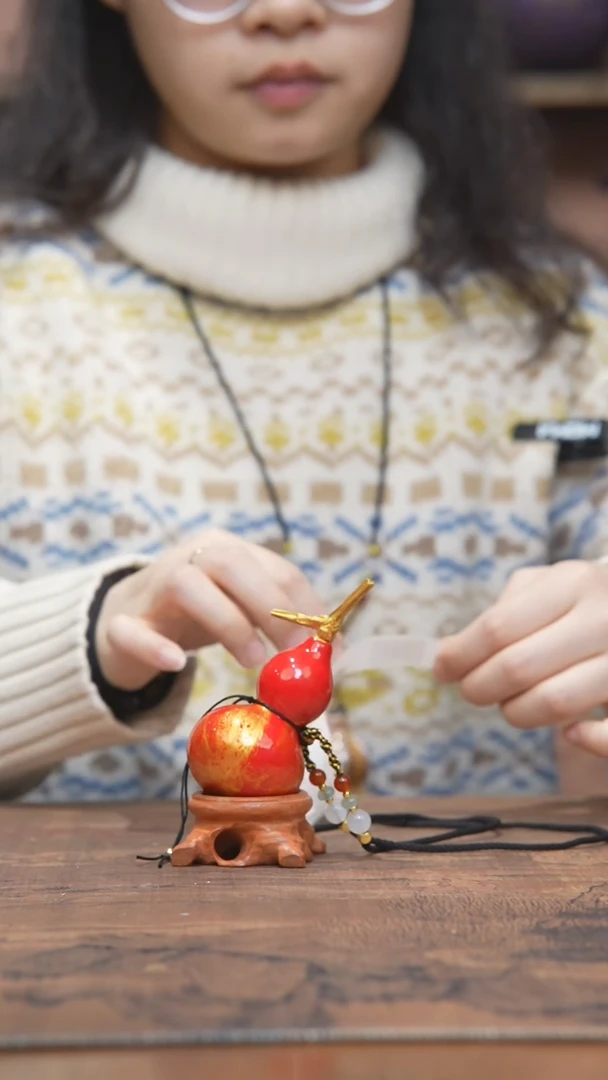 【闪购商品】242号-大漆飘漆小葫芦脖挂