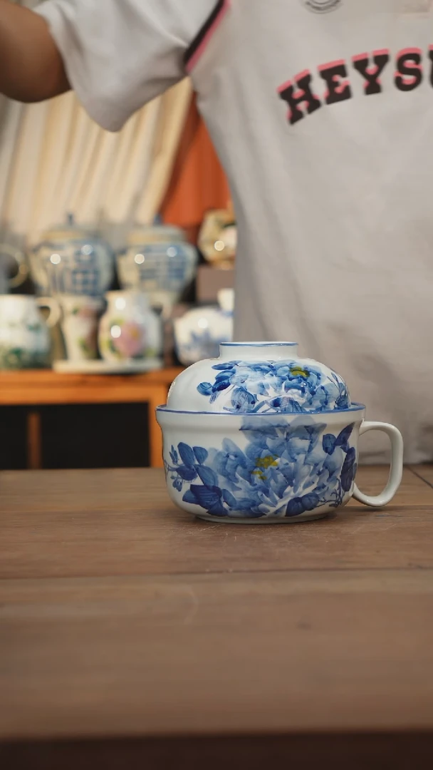 现代 景德镇设计师釉下手绘陶瓷餐具