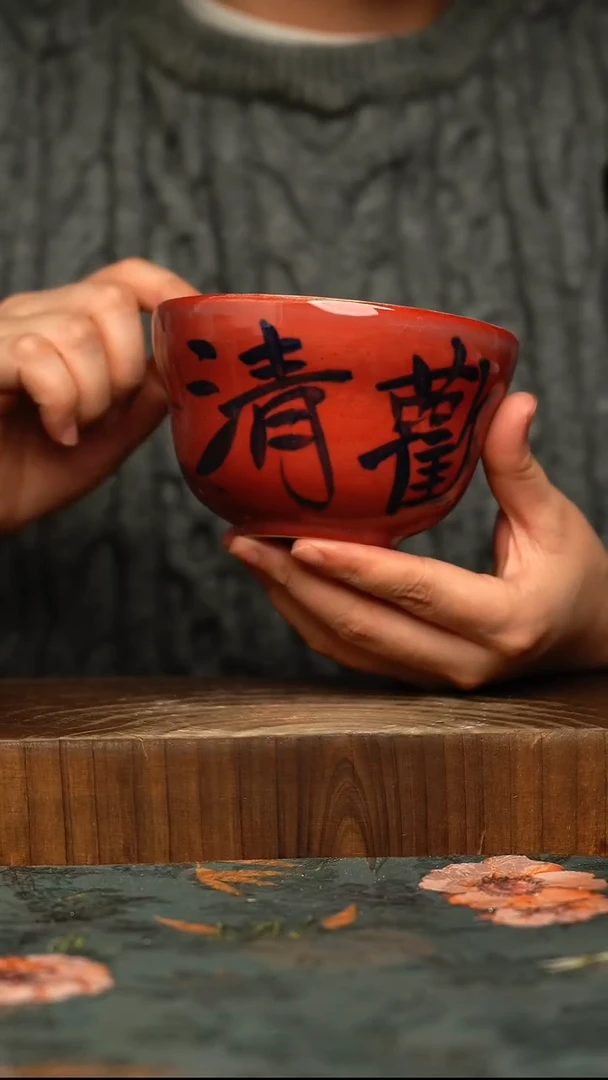 杯釉下彩手工手绘同款陶器
