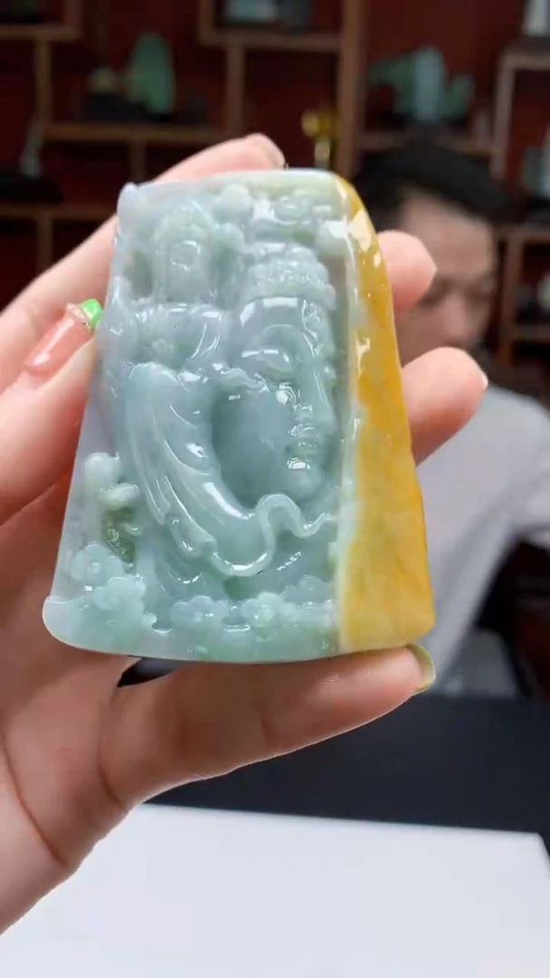 定制翡翠未镶嵌1095ry-毛货挂件24