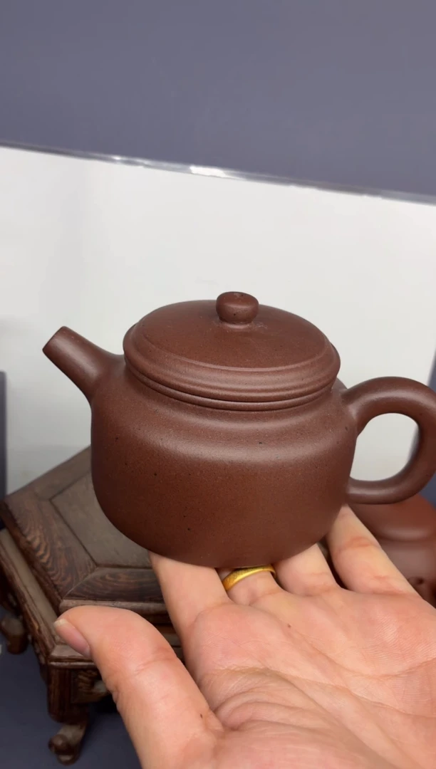 茶壶紫砂台西紫泥 炮嘴德钟