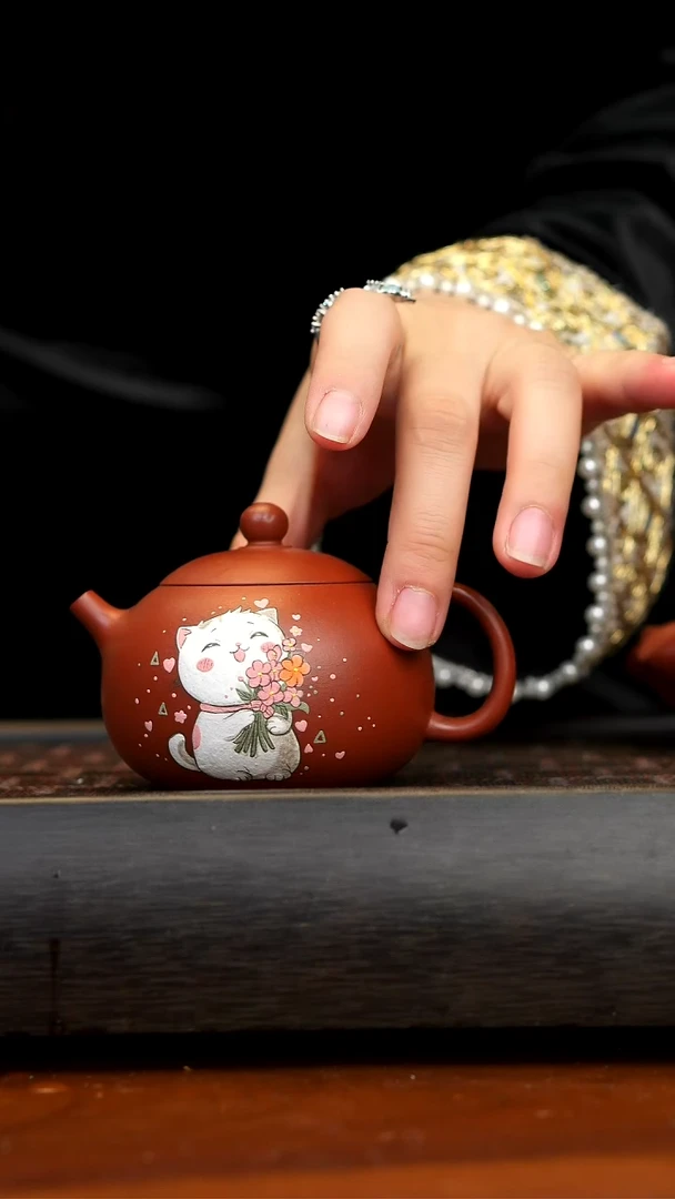 【闪购商品】紫砂茶壶朱泥西施壶 猫米