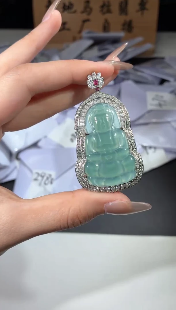 吊坠(不含链)未镶嵌翡翠观音