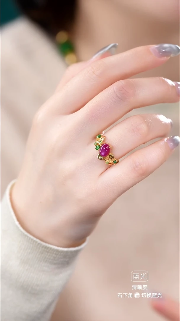 颈饰未镶嵌红宝石戒指1