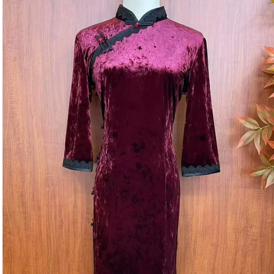 【罗裙生香】2024秋季新款复古百搭优雅大方日常淑女旗袍