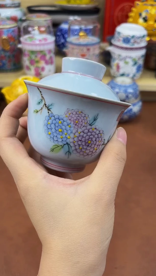 陶瓷茶具摆件旅行套组