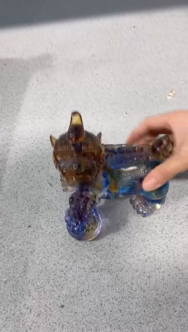 手工艺品琉璃反****器328貔貅 古法琉璃 微瑕介意勿拍 不退不换