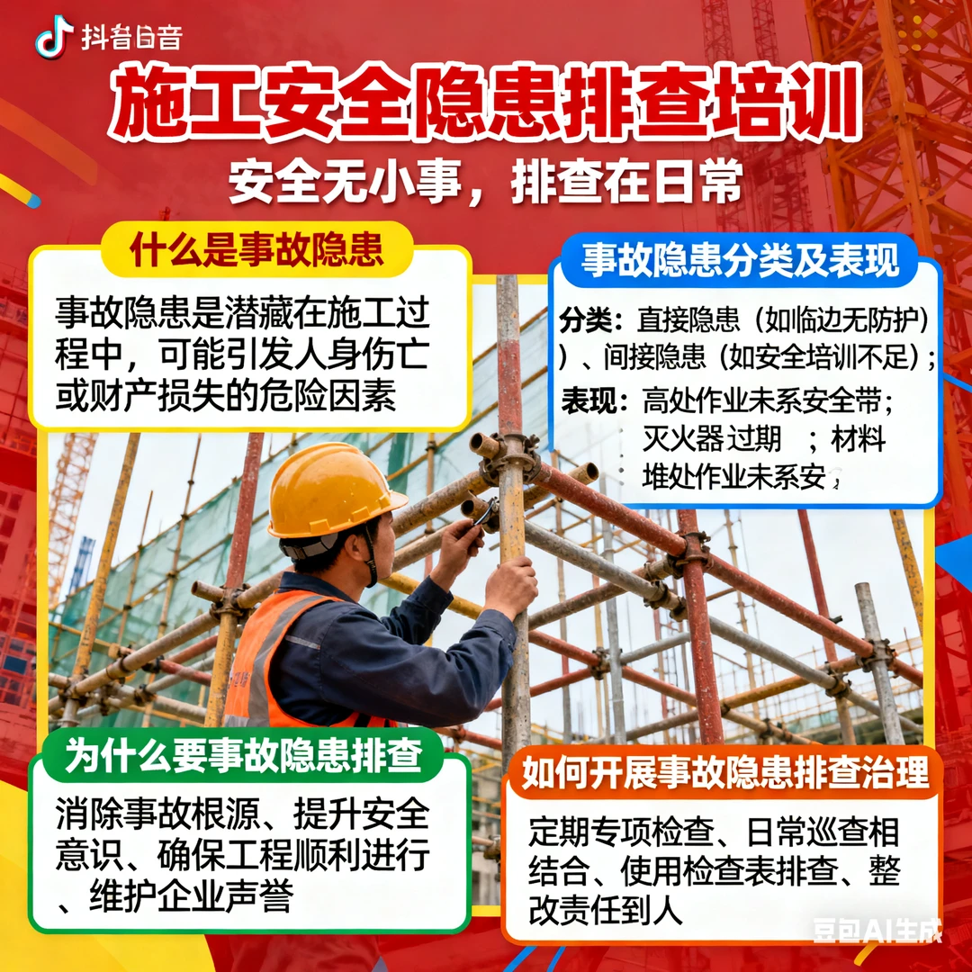 施工安全隐患排查培训PPT建筑企业员工培训课件【附视频】