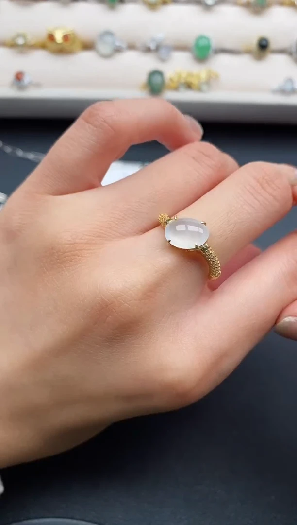 银S925镶嵌戒指翡翠33333333+9