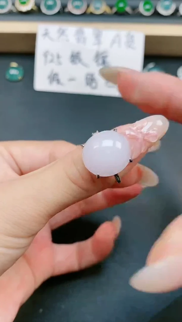 翡翠戒指银S925镶嵌11111