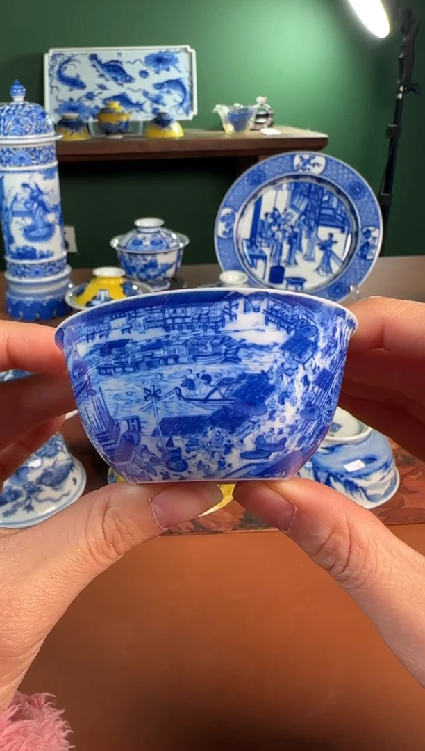 【闪购商品】杯仪贤堂 清明上河图。鸡缸杯。