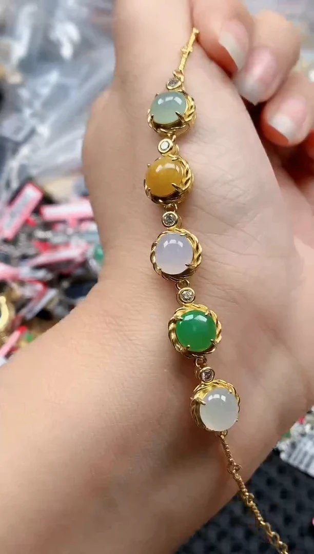 银S925镶嵌戒指翡翠天然A货缅甸翡翠