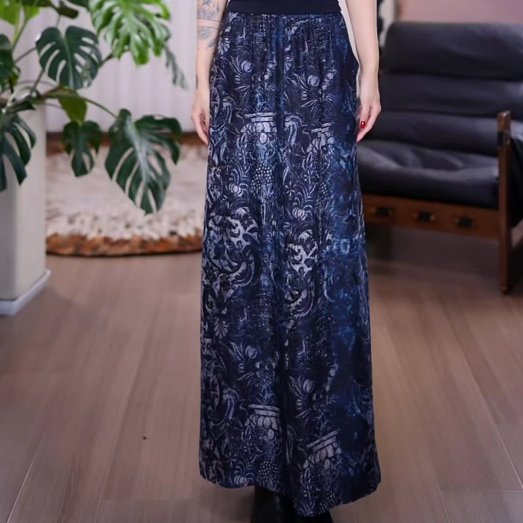 『亦霜』桑蚕丝香云纱新中式气质直筒裙