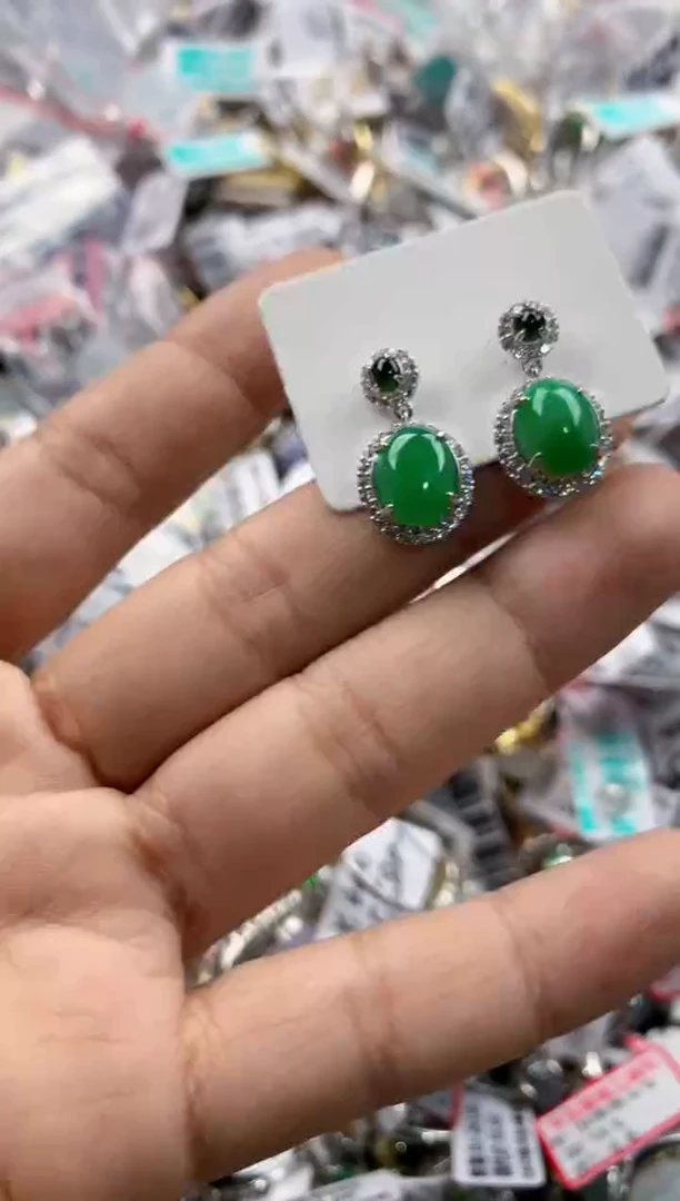 银S925镶嵌戒指翡翠333----6