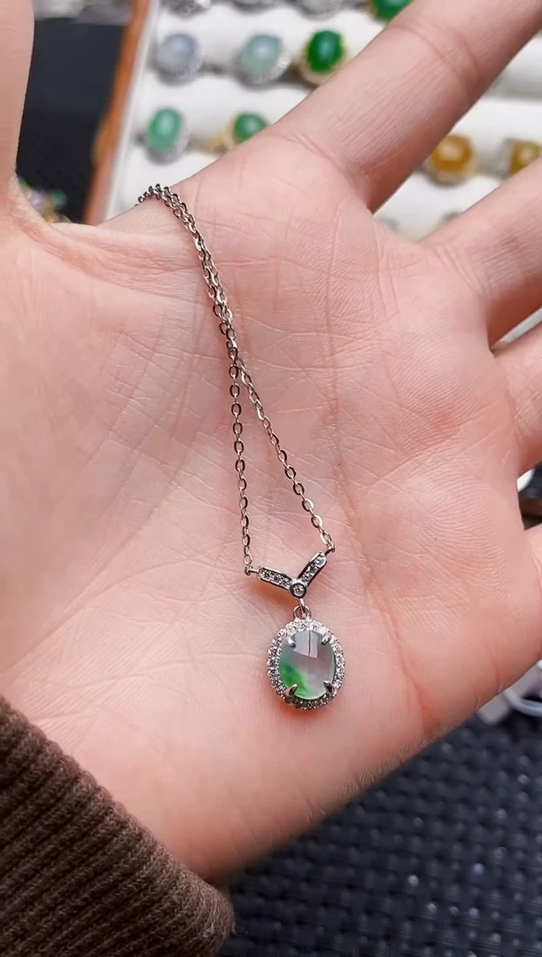 银S925镶嵌戒指翡翠皎1493