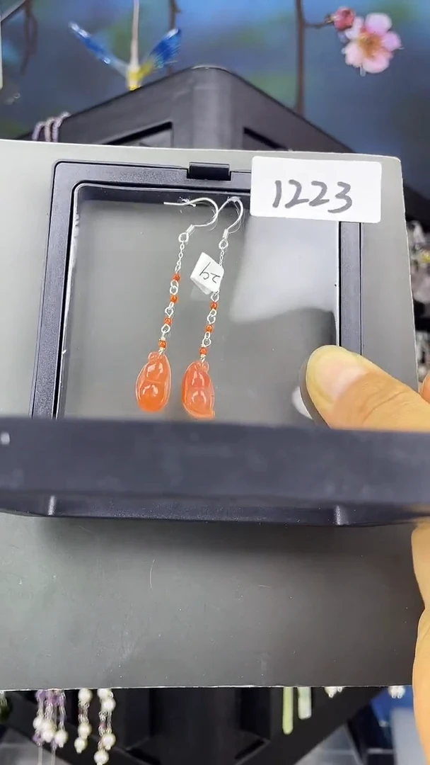 未镶嵌南红玛瑙耳饰喜欢拍