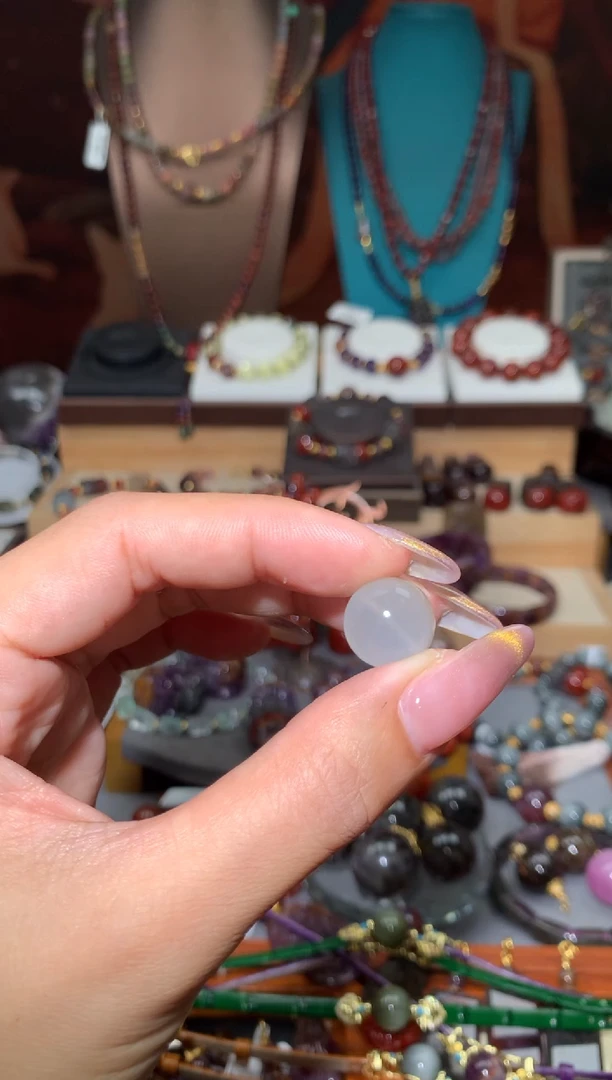 未镶嵌单珠长石月光单珠通孔14mm