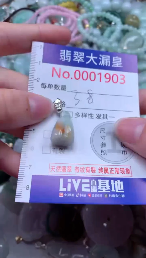 翡翠未镶嵌吊坠(不含链)1903