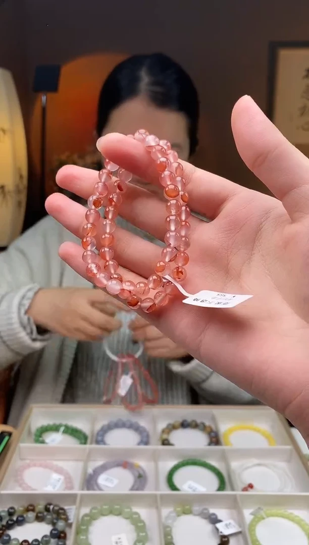 未镶嵌手链南红玛瑙卡6+冰飘花南红手串多样性发一无证书