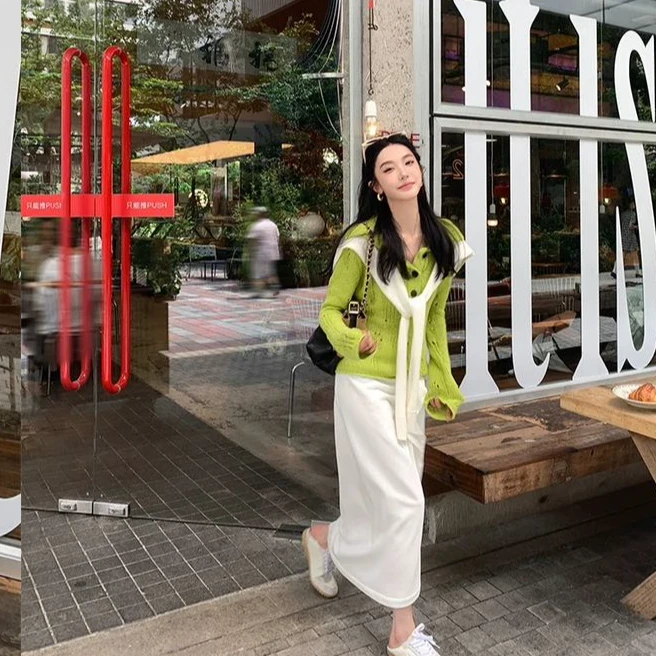 2025早秋新款时尚套装气质显瘦洋气休闲百搭针织上衣温柔甜美半裙