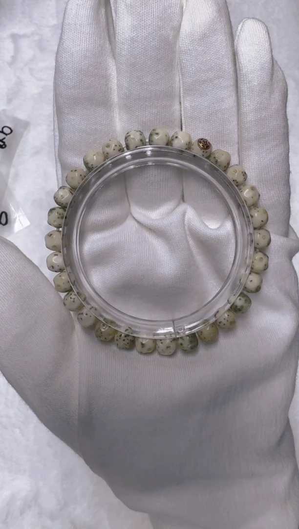 手串星月菩提痞SHIFU出品满工玫瑰金单圈7+无相