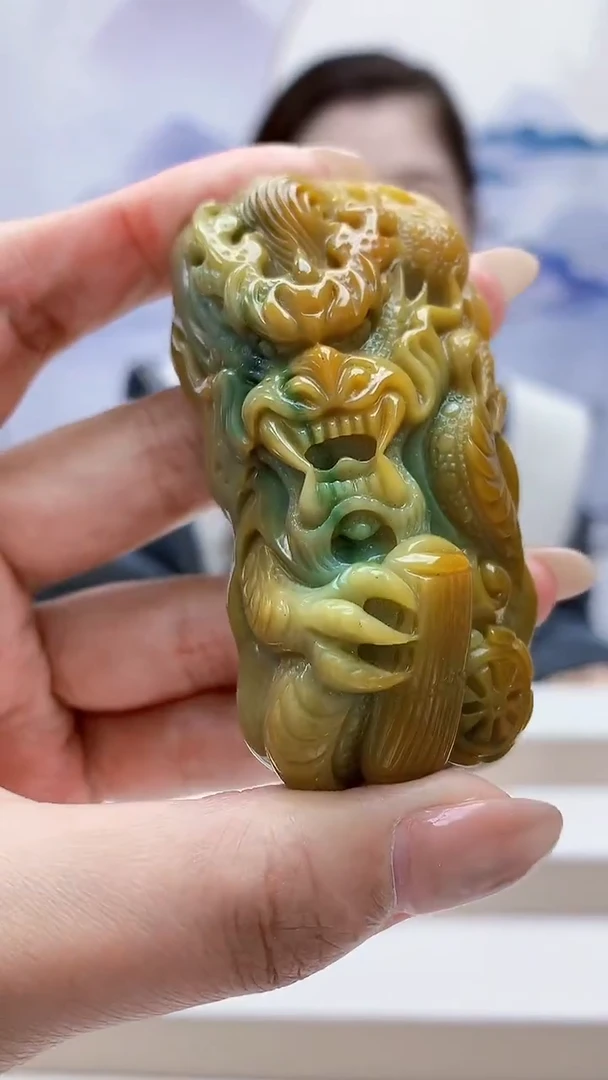 未镶嵌定制翡翠3099MM-毛货挂件51