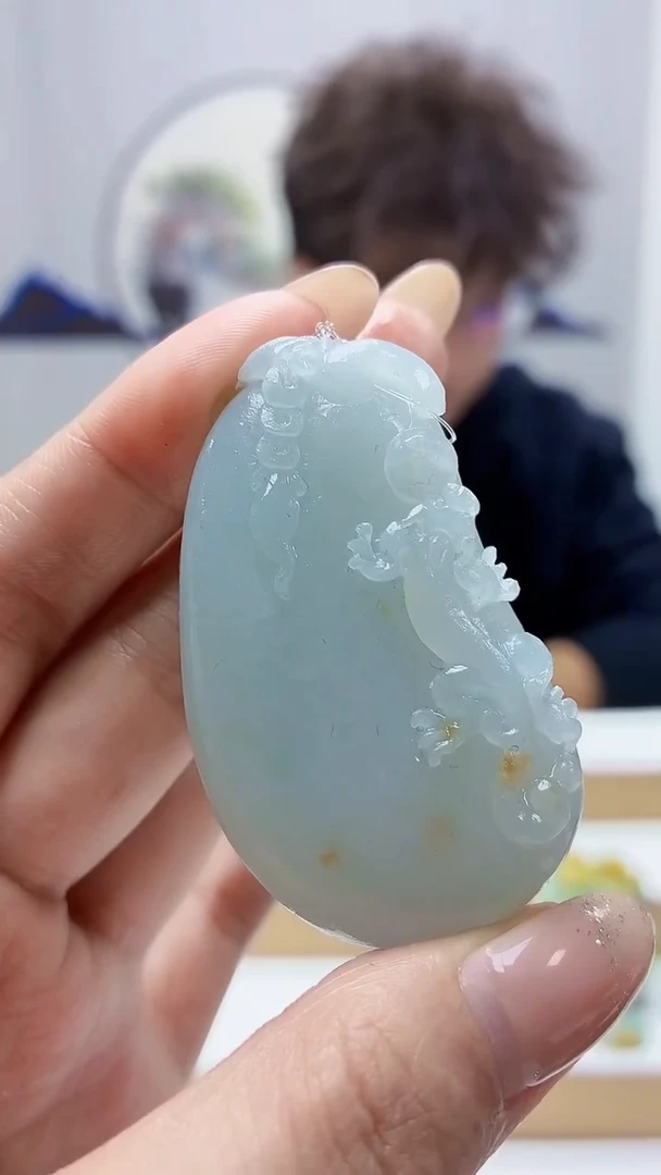 未镶嵌定制翡翠4688MM-毛货挂件97