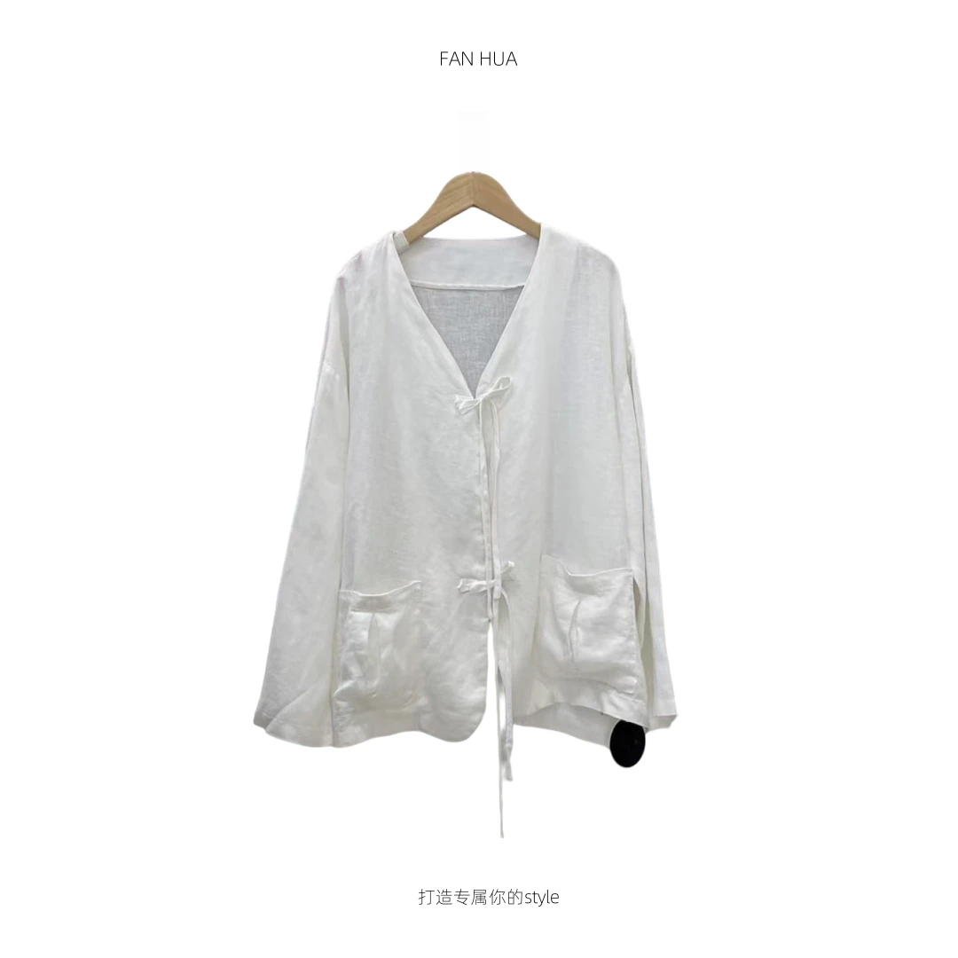 【繁花】春夏新款文艺女小衫开衫休闲风文艺风百搭长袖