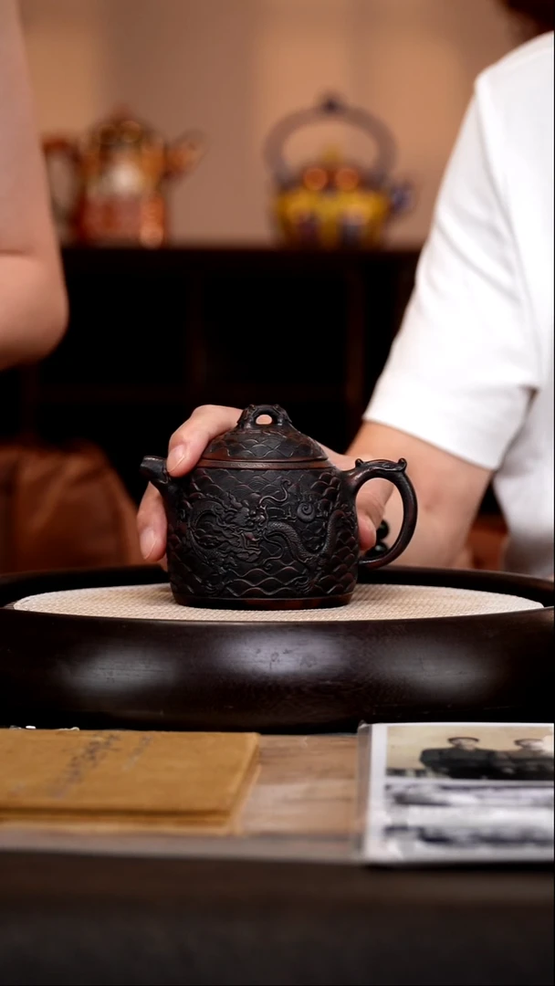 茶壶紫砂BYM56秦权红木烧280cc