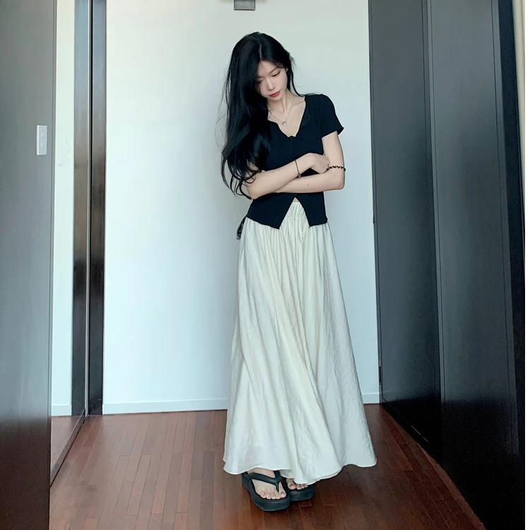 遮肉显瘦裤裙套装女夏季胖mm梨形身材微胖穿搭两件套