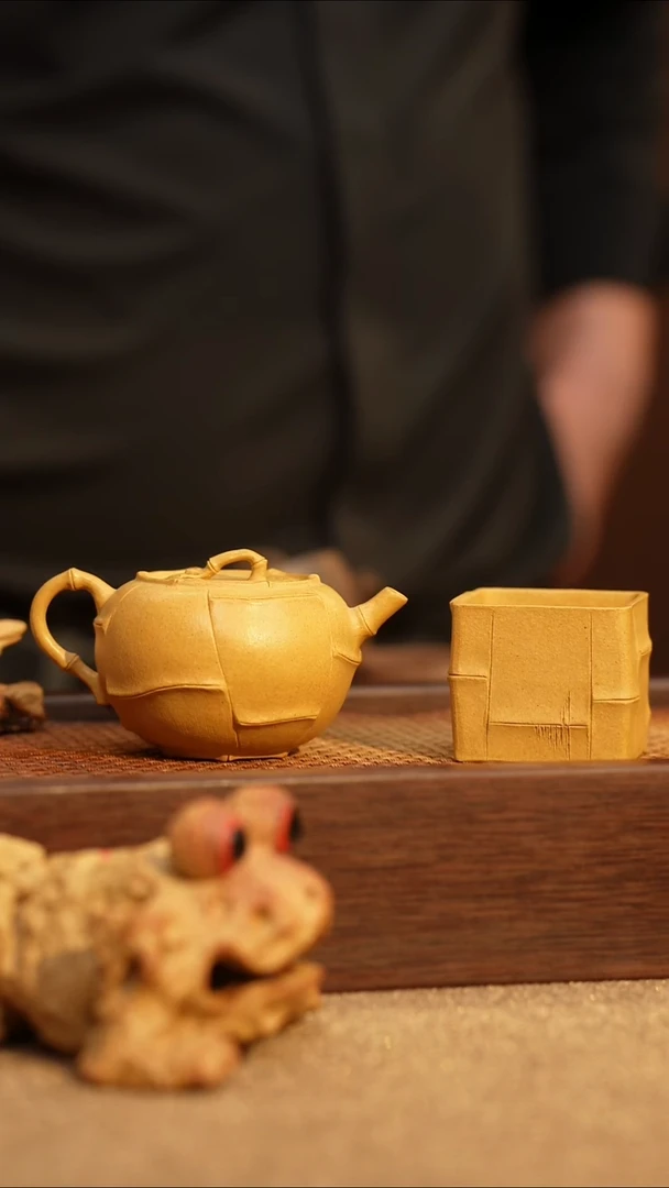 茶壶紫砂紫砂黄龙山黄段小圆竹